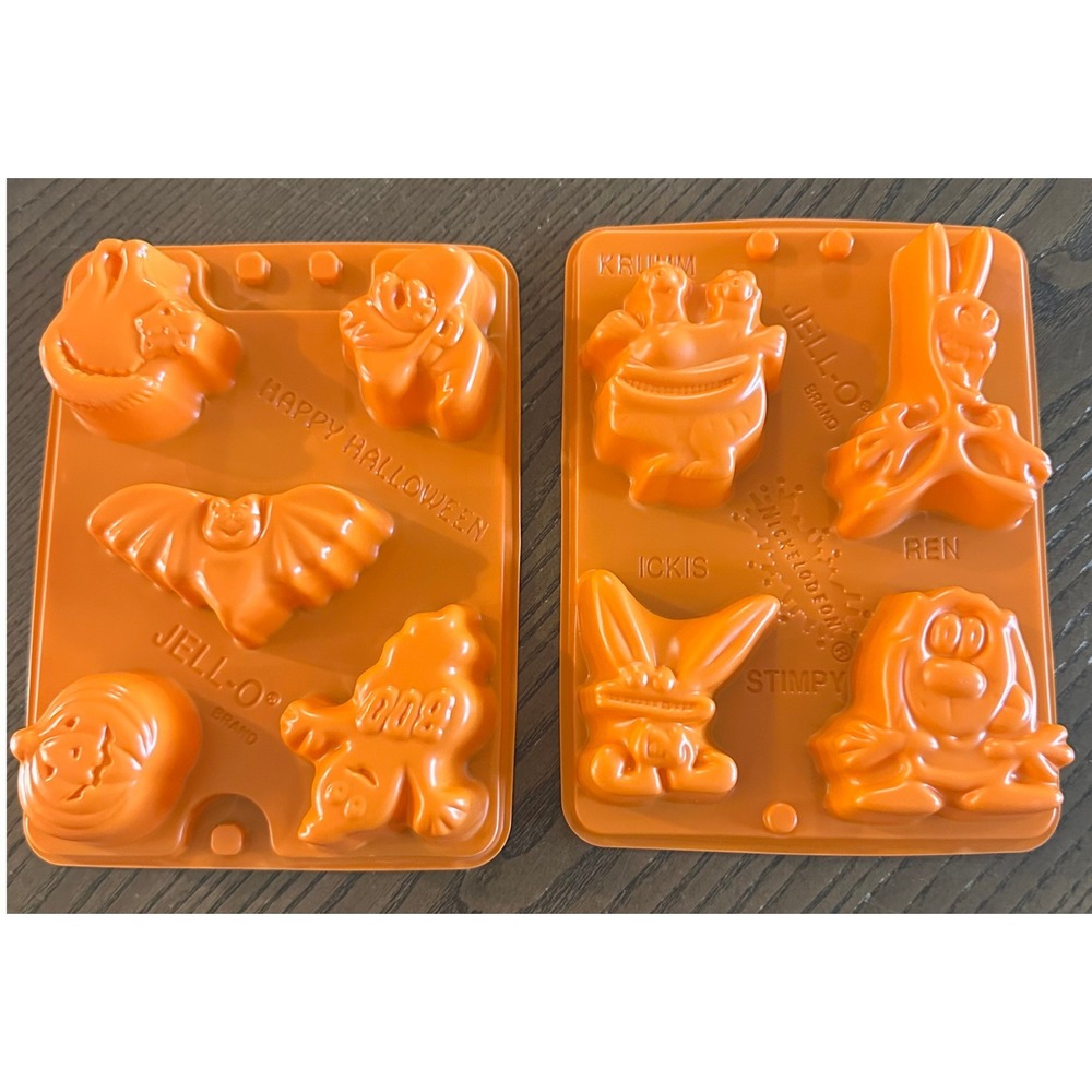 Vintage Jell-O Nickelodeon Ren Stimpy Aaahh Real Monsters Halloween Molds Set 2